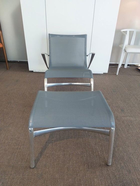 Image 1 of Outdoor Lounge Chair with Footstool – Armrest + Footframe from Alias