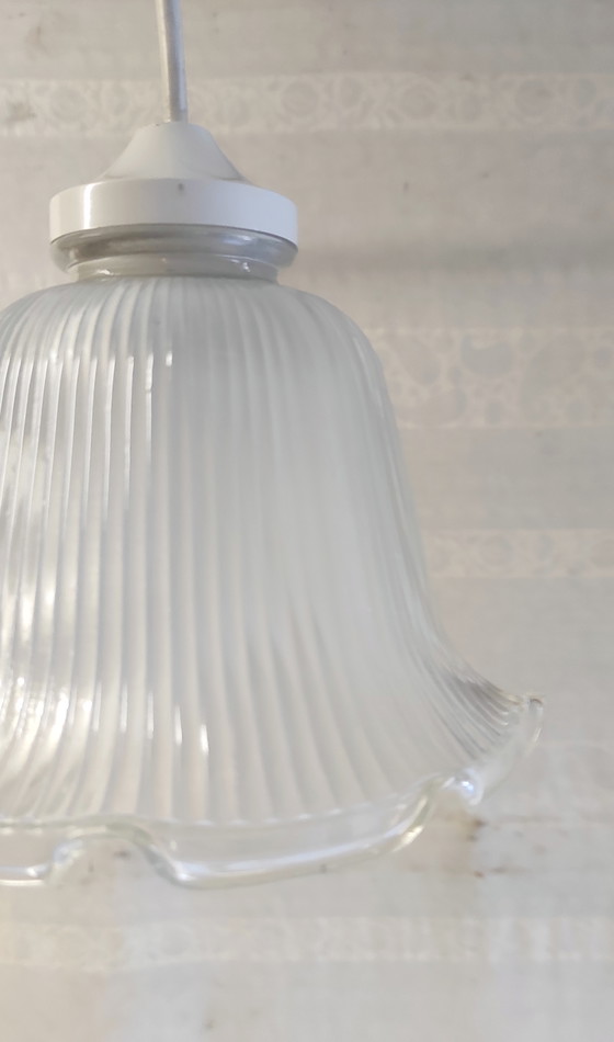 Image 1 of Art Deco style portable glass lamp - mid-20th century