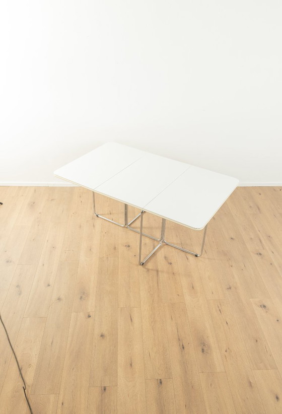 1970s Folding Table, Christian Taube, Läsko – Dining tables, Metal, Chrome (photo 6 of 18)