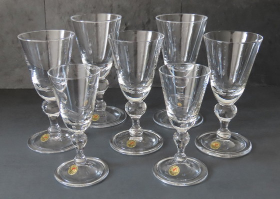 Image 1 of Set di 7 bicchieri di cristallo Royal Leerdam - Baluster - Restauro Colonial Williamsburg