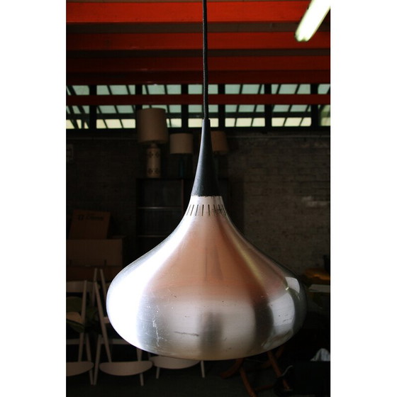 Image 1 of Lampada a sospensione vintage "Orient" in metallo cromato di Jo Hammerborg per Fog et Morup, Danimarca 1960