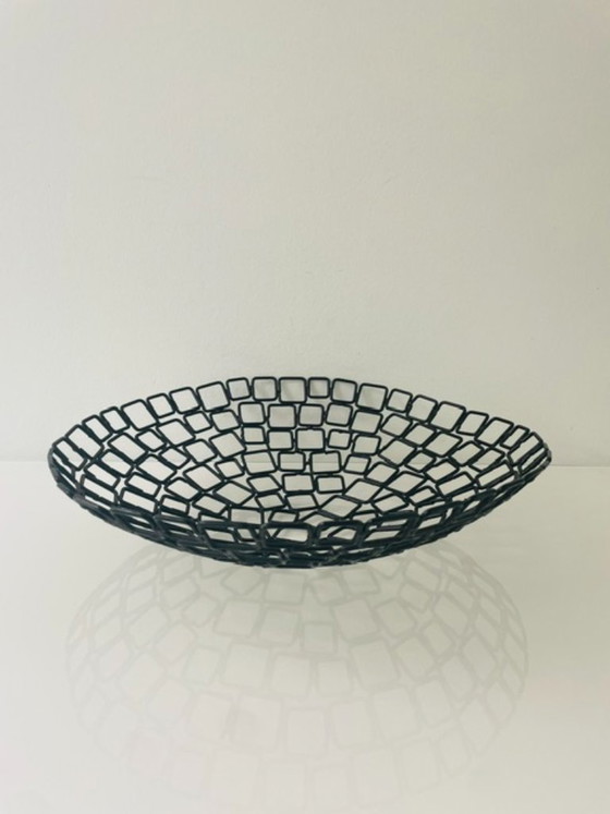 Image 1 of Bol design noir mat en maillons métalliques