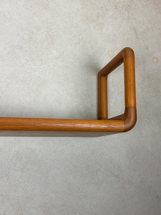 Image 1 of Vintage dyrlund wandplank, teakhouten plank organische vorm