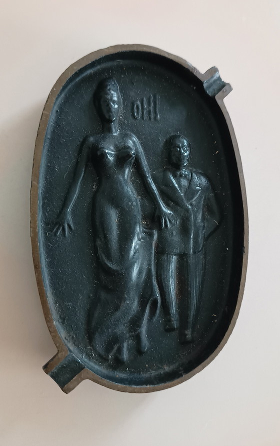 Image 1 of Ondeugende Bronzen Vijftiger Jaren Asbak