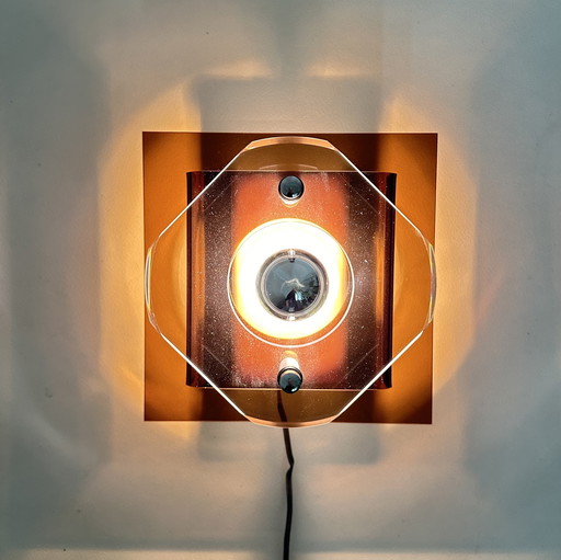 Vintage Herda Plexiglas Wall Lamp 1970s