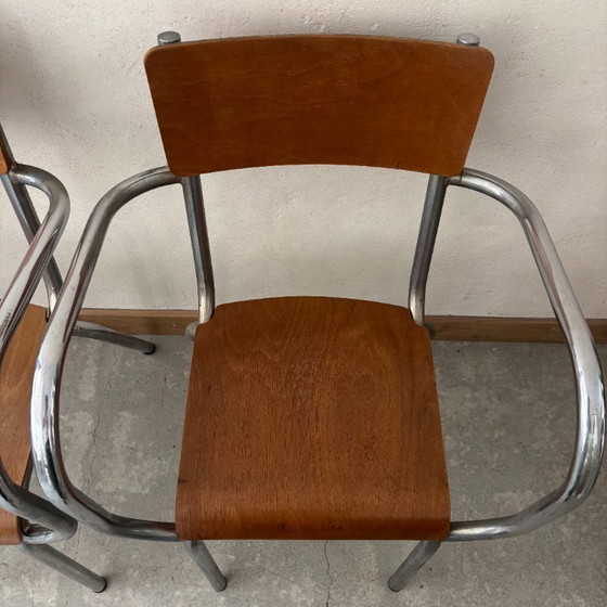 Image 1 of 2 sillones de cromo y madera