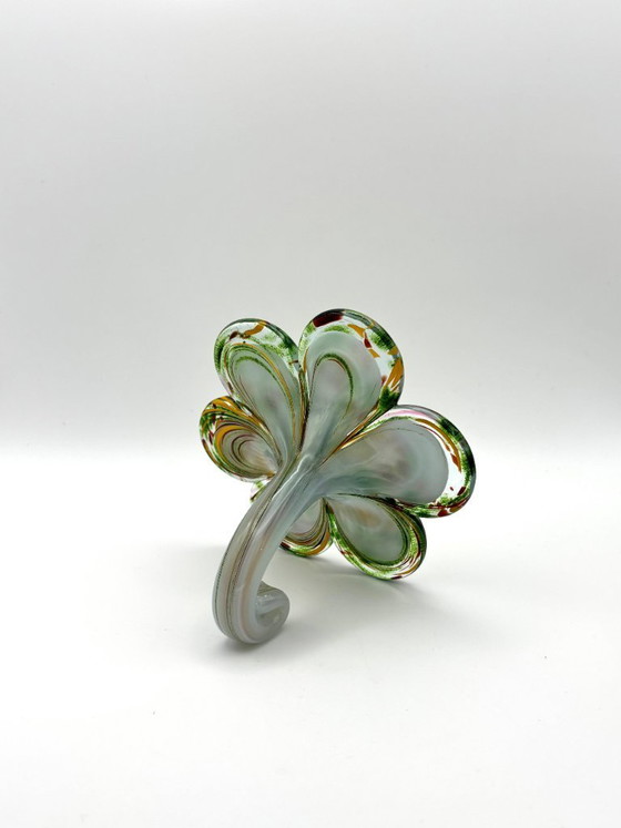 Image 1 of Ein Paar kunstvolle Glasblumen, handgefertigt in Italien nach venezianischer Murano-Tradition, Maße: 15 x 15 x 9 cm