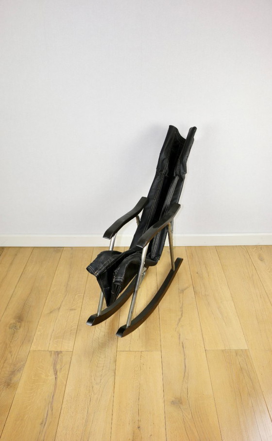 Image 1 of Sedia a dondolo pieghevole Takeshi Nii degli anni '60 - ottime condizioni