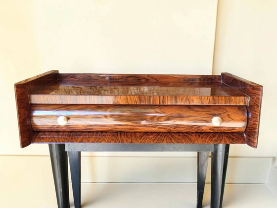 Comodino in palissandro anni '60 – Comodini, Wood, Brass, Art Deco (photo 3 of 14)