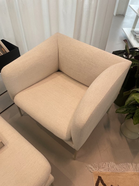 Image 1 of Ferm Living - Fauteuil individuel avec pouf (modèle d'exposition)