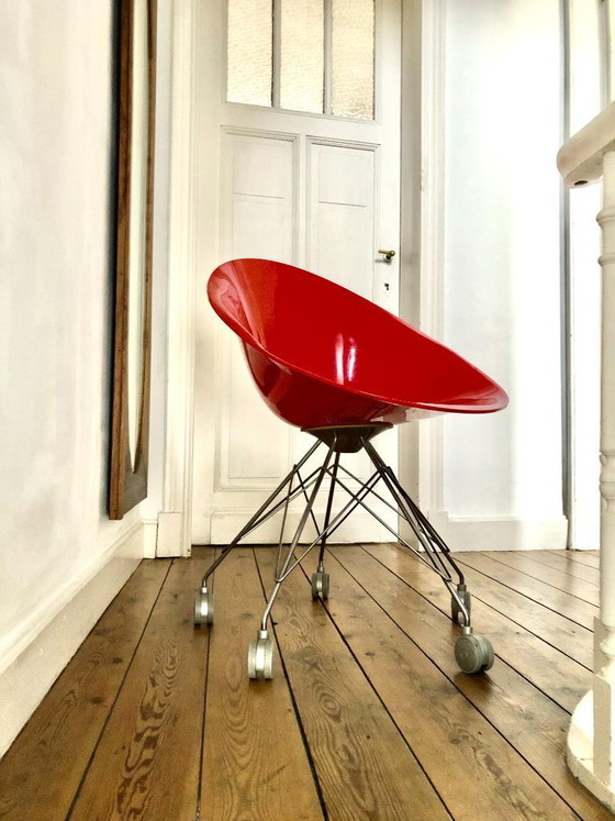 Image 1 of Kartell Ero|S| Bucket Seat on Wheels – Philippe Starck – Red