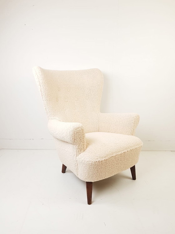Image 1 of Vintage Artifort Theo Ruth Heren Fauteuil Teddy Nieuwe Stof