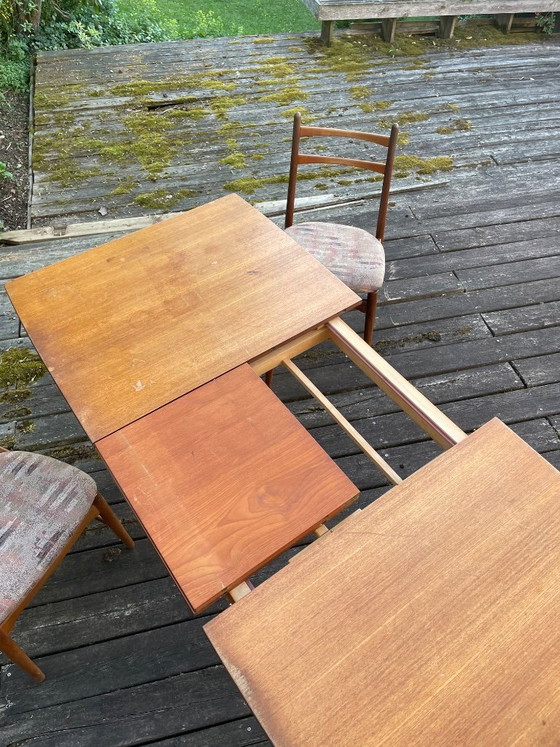 Image 1 of 1950s dining table with 4 chairs