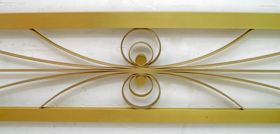 Image 1 of Cama de matrimonio Luciano Frigerio de latón satinado y dorado, años 70