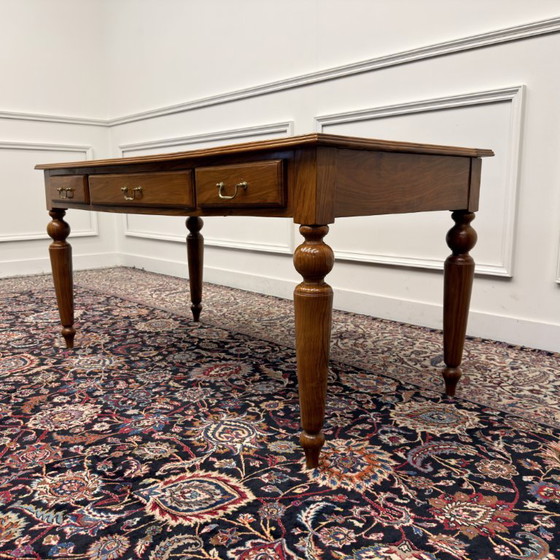 Scrivania inglese classica in pelle nera – Scrivanie, Leather, Wood (photo 6 of 17)