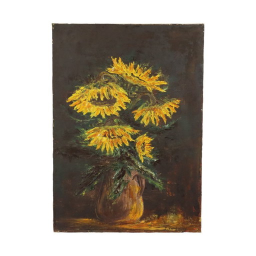 Still Life Sunflowers Painting 70x50cm