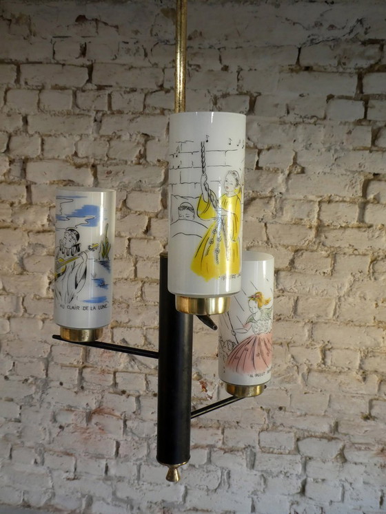 Lampadario con illustrazioni di filastrocche, 1950 (photo 12 of 12)