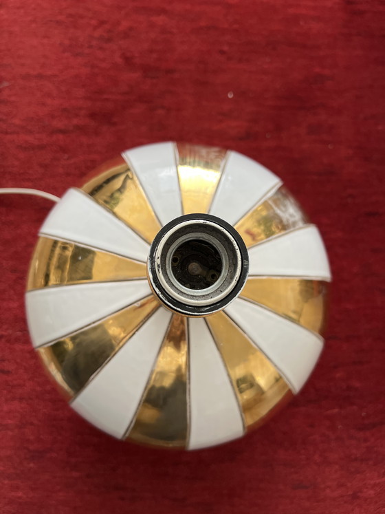 Image 1 of White and gold plated La Bottega lampfoot