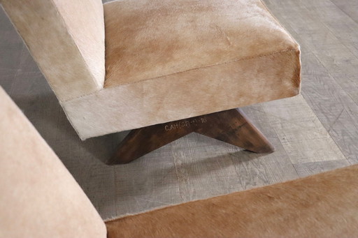 Paar Pierre Jeanneret 'Fireside' stoelen, Modelnr. PJ-SI-36-A