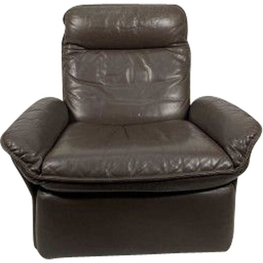 Poltrona vintage De Sede realizzata a mano in pelle, 1980-1990