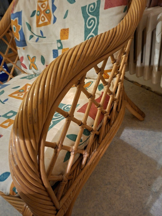 Poltrona vintage in rattan "Model 1" (Anni '70/'80) – Boho / Retrò – Poltrone, Tessile (photo 5 of 6)