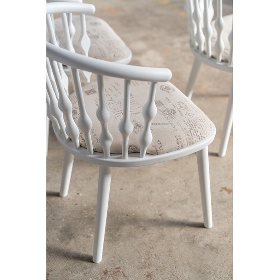 Image 1 of Set of 6 vintage beech chairs, 1970