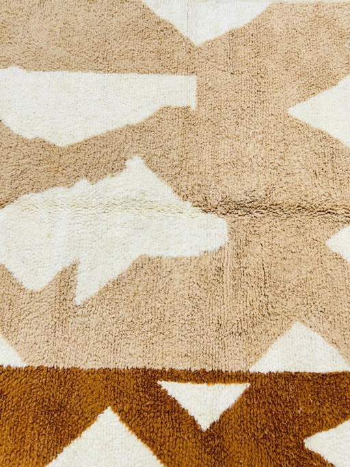 Marokkanischer Teppich aus Naturleinen, 250 x 150 cm