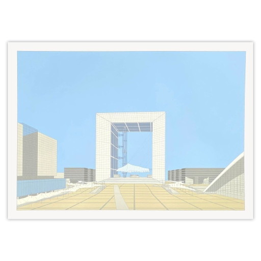 BOISSONNET & GUERIN Serigrafía La Grande Arche II 1988