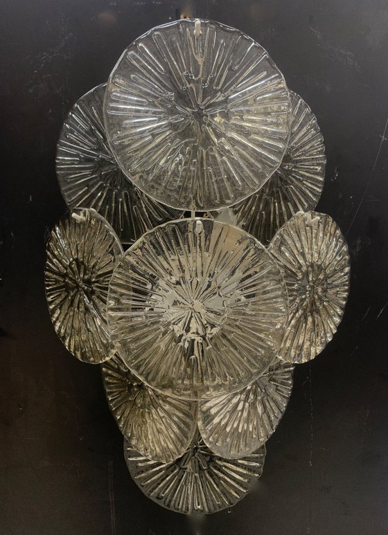 Image 1 of pair of wall lamps, appliques attributed to Mazzega