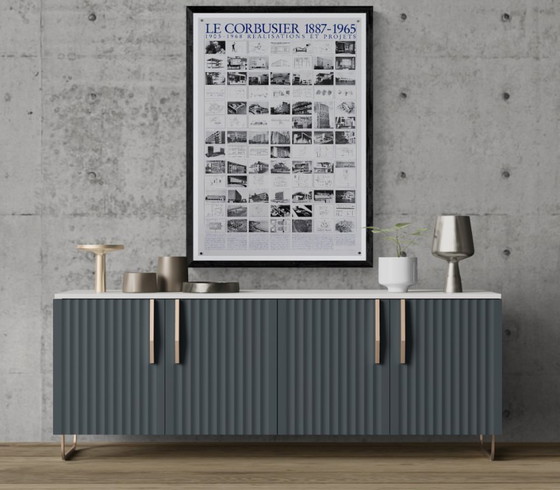 Image 1 of Le Corbusier – Poster originale vintage del 1987 di Le Corbusier – Architettura modernista – 100x68,5 cm