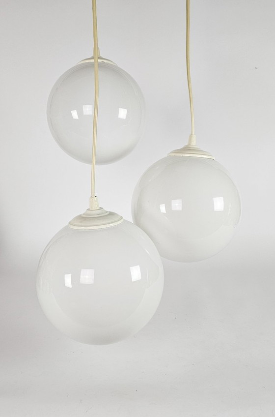 Image 1 of Woja style - Cascade Space Age lighting - opaline - 1970s