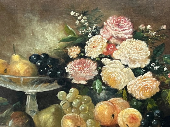 F. Meuris, "Still Life with Fruits.", Paintings & Drawings, Canvas (photo 4 of 8)