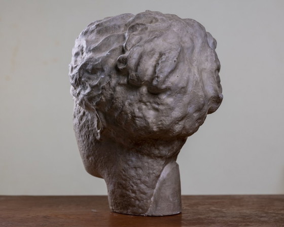 Image 1 of Cabeza de la diosa griega Higía, escultura en yeso, décadas de 1930-1940