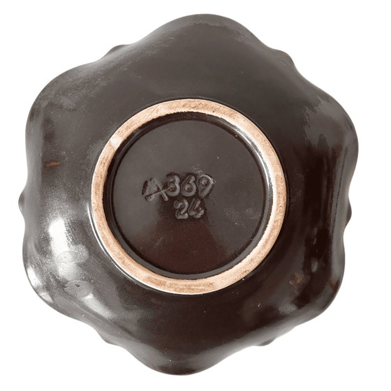 Image 1 of Vintage Dümler and Breiden ceramic bowl, brown and white, fat lava, West Germany, 1970s