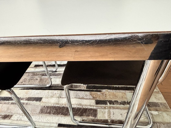 Image 1 of Complete Gispen vintage design '07 table + 6 chairs