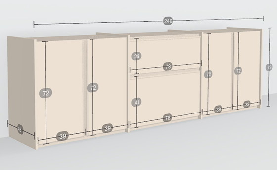 Image 1 of Tylko Kommode in Creme mit Türen und Schubladen