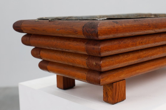 Image 1 of Jardinera Art Déco rectangular en madera, Francia 1920