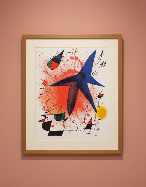 Miró, Joan - L`Astre bleu - Mourlot 857 - Kleurenlitho