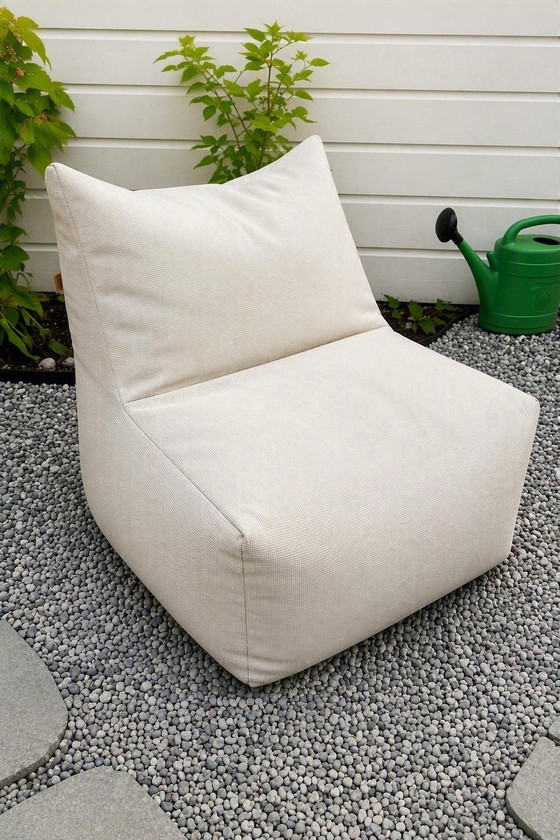 Ensemble de salon de jardin Calme Jardin (canapé 2 places, fauteuil et pouf) | Beige | Intérieur et extérieur (photo 2 of 5)
