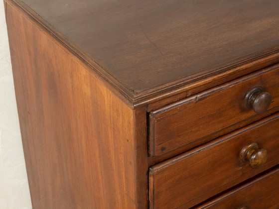 Image 1 of 1840s Victorian Linen Press Chest of Drawers, Vintage