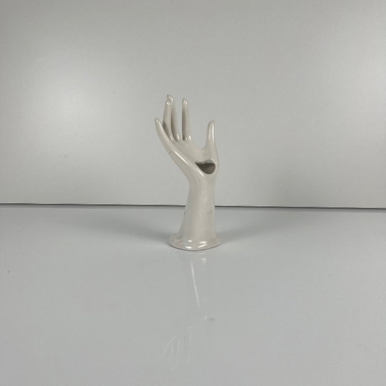 Image 1 of White porcelain soliflore vase/ring holder