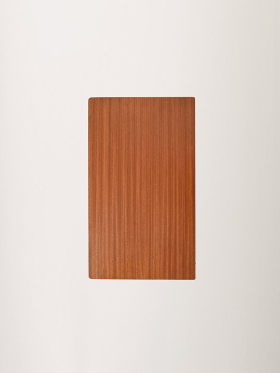 Image 1 of Mesita de noche escandinava de caoba y hierro de IKEA, modelo “Rolf”