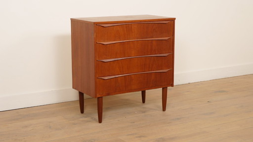 Cassettiera danese vintage a 4 cassetti in teak