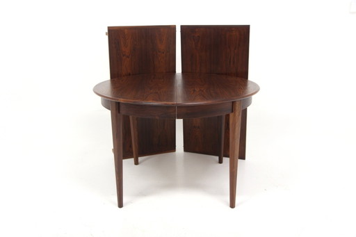 Scandinavische Palissander Eettafel van Rosengren, Denemarken, 1960