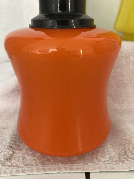 Image 1 of 2 Opaline pendant lights by Massimo Vignelli Made in Italy vintage 