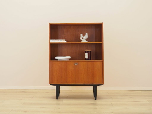 Libreria danese impiallacciata in teak con bancone bar e ripiani regolabili, anni '70. – boekenkasten, Wood (photo 2 of 10)
