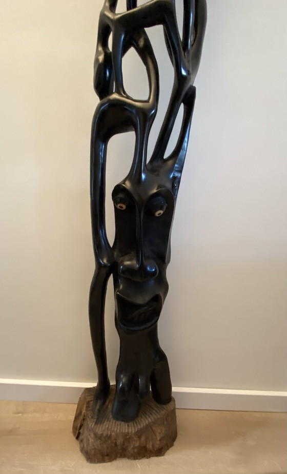 Image 1 of African ebony statue - Tanzanian woodcarving