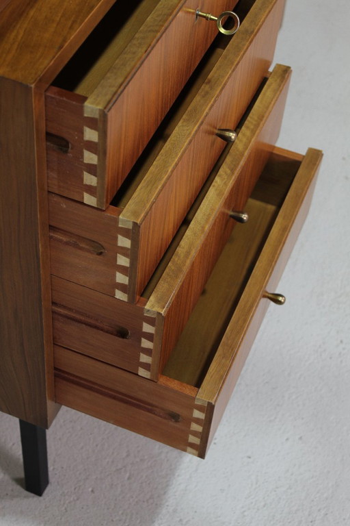 Vintage beverage cabinet, highboard, wall cabinet - 1960s, WK-möbel