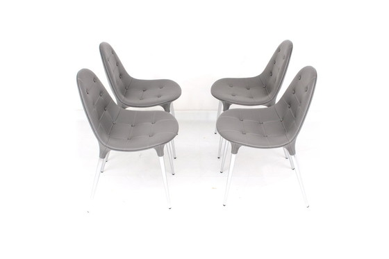 Image 1 of as new, Set of 8 exclusive Cassina Caprice 245 Chair by Philippe Starck with full Y-Leather spec, LP. ca. 12.000 Euro