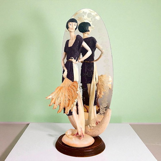 Image 1 of Art Deco mirror in style of Giuseppe Armani